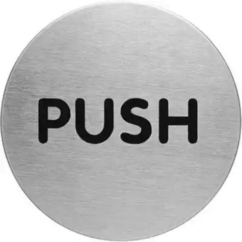 Picture of DURABLE PICTOGRAM SIGN PUSH 65MM STAINLESS STEEL