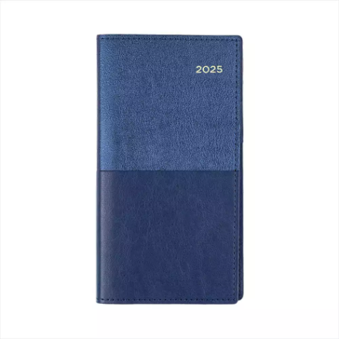 Picture of COLLINS VANESSA SLIMLINE 375.V59 DIARY WEEK TO VIEW B6/7 LANDSCAPE BLUE