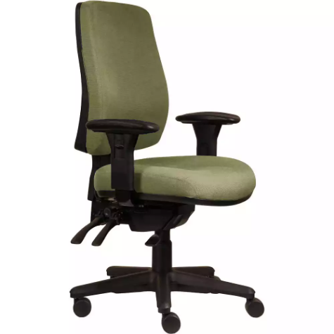 Picture of ERGOSELECT SPARK ERGONOMIC CHAIR HIGH BACK 3 LEVER SEAT SLIDE BLACK NYLON BASE ADJUSTABLE ARMS APPLE