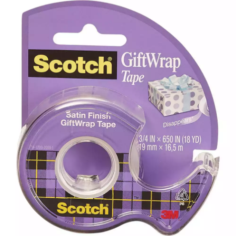 Picture of SCOTCH 15L TAPE SATIN GIFTWRAP ON DISPENSER 19MM X 16.5M