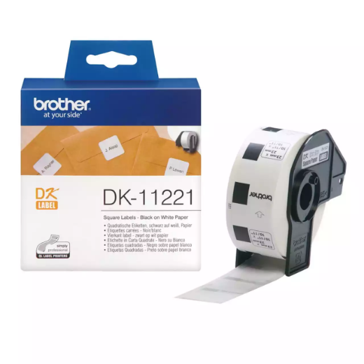 Picture of BROTHER DK-11221 LABEL ROLL SQUARE 23MM WHITE ROLL 1000