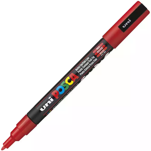 Picture of POSCA PC-3M PAINT MARKER BULLET FINE 1.3MM RED