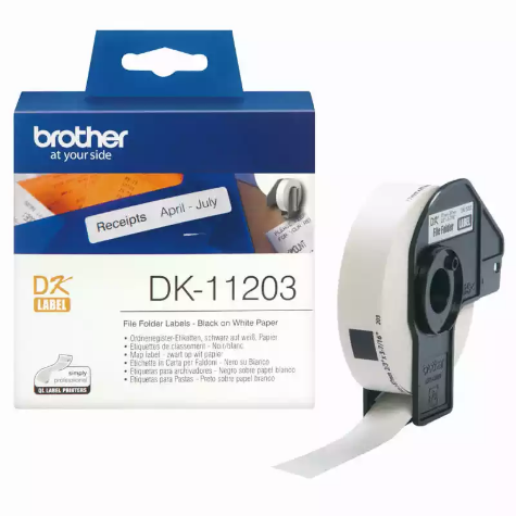 Picture of BROTHER DK-11203 LABEL ROLL 17 X 87MM WHITE ROLL 300