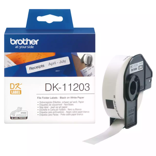 Picture of BROTHER DK-11203 LABEL ROLL 17 X 87MM WHITE ROLL 300