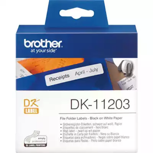 Picture of BROTHER DK-11203 LABEL ROLL 17 X 87MM WHITE ROLL 300