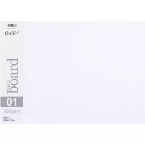 Picture of QUILL BOARD 600GSM A3 WHITE PACK 5