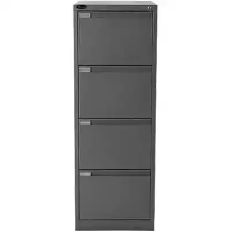 Picture of MERCURY FILING CABINET 4 DRAWER 470 X 620 X 1320MM GRAPHITE RIPPLE