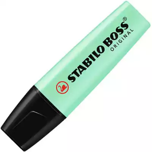 Picture of STABILO BOSS HIGHLIGHTER CHISEL PASTEL HINT OF MINT