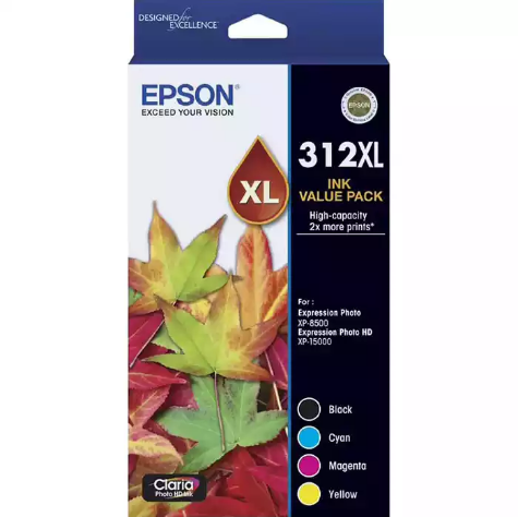 Picture of EPSON 312XL INK CARTRIDGE HIGH YIELD CYAN/MAGENTA/YELLOW/BLACK