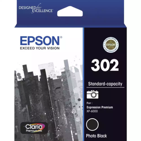 Picture of EPSON 302 INK CARTRIDGE PHOTO BLACK