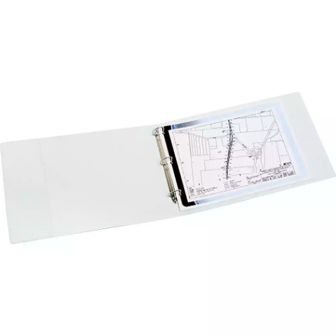 Picture of MARBIG INSERT RING BINDER PVC LANDSCAPE 3D 38MM A3 WHITE