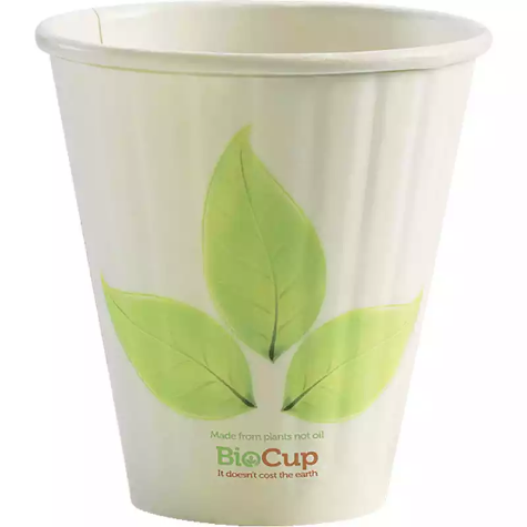 Picture of BIOPAK BIOCUP DOUBLE WALL CUP 295ML LEAF PACK 50