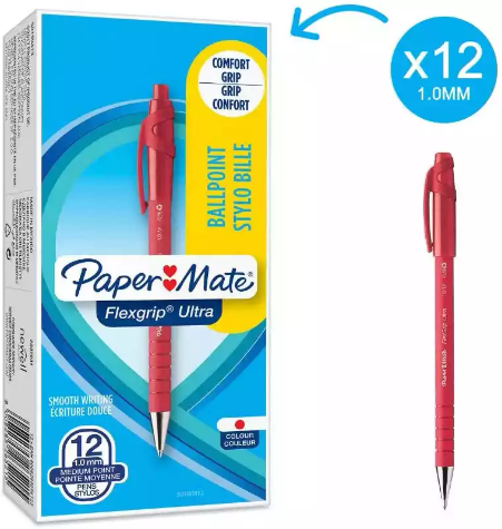 Picture of PAPERMATE FLEXGRIP ULTRA BALLPOINT PEN MEDIUM RED