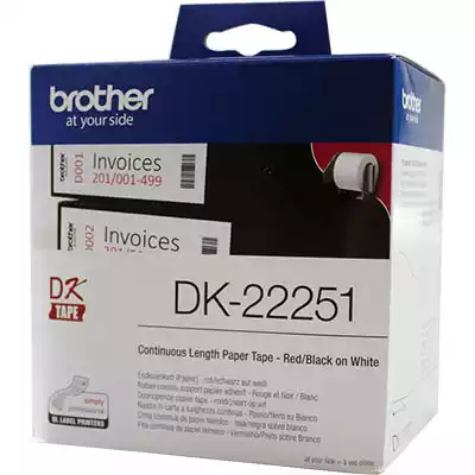 Picture of BROTHER DK-22251 CONTINUOUS PAPER LABEL ROLL 62MM X 15.24M WHITE