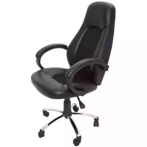 Picture of RAPIDLINE CL410 EXECUTIVE CHAIR HIGH BACK CHROME BASE ARMS PU BLACK