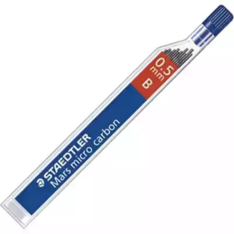 Picture of STAEDTLER 250 MARS MICRO CARBON MECHANICAL PENCIL LEAD REFILL B 0.5MM TUBE 12