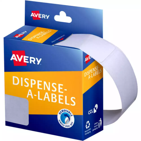 Picture of AVERY 937221 GENERAL USE LABELS 24 X 49MM WHITE BOX 325