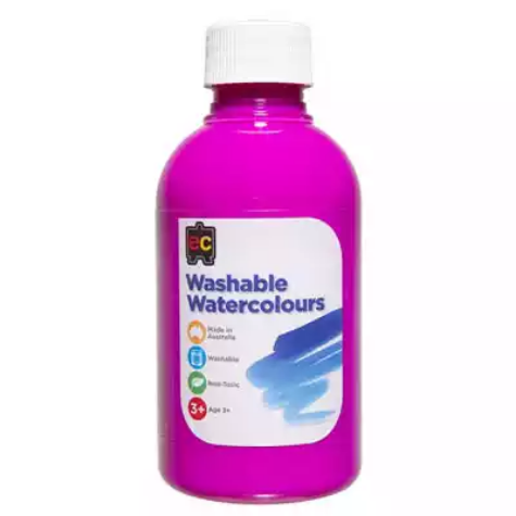 Picture of EDUCATIONAL COLOURS WASHABLE WATERCOLOUR PAINT 250ML PINK