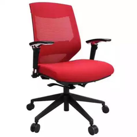 Picture of VOGUE TASK CHAIR MEDIUM MESH BACK ARMS RED