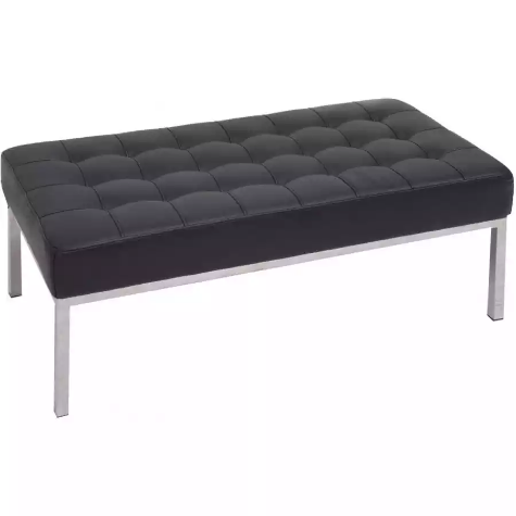 Picture of RAPIDLINE VENUS OTTOMAN STAINLESS STEEL FRAME PU BLACK