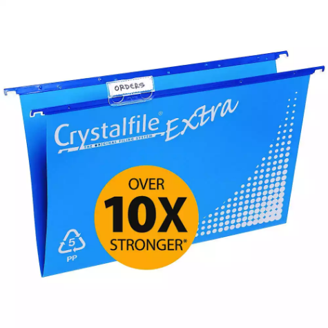 Picture of CRYSTALFILE EXTRA SUSPENSION FILES FOOLSCAP PP BLUE PACK 20