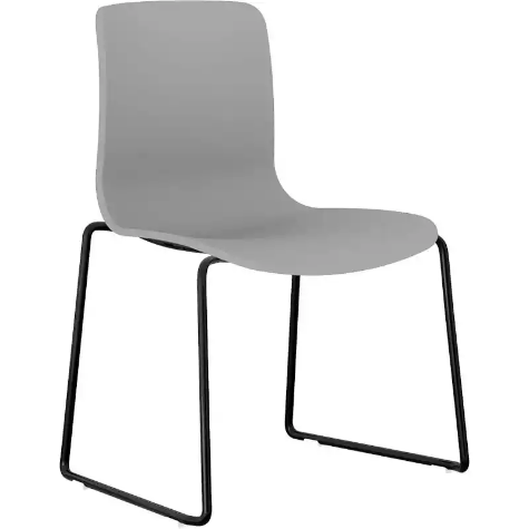 Picture of DAL ACTI CHAIR SLED BASE BLACK POWDERCOAT FRAME LIGHT GREY SHELL