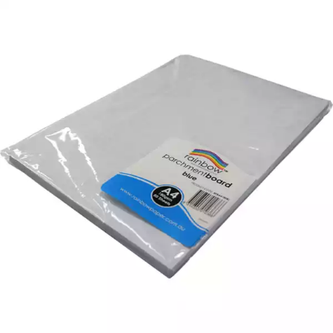 Picture of RAINBOW PARCHMENT BOARD A4 180GSM BLUE PACK 50