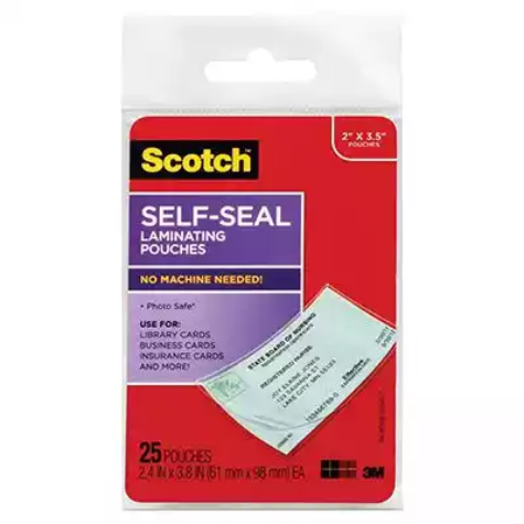 Picture of SCOTCH LS851 SELF LAMINATING POUCH BUSINESS CARD 61 X 98MM CLEAR PACK 25