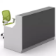 Picture of ROMA RECEPTION COUNTER 1800 X 840 X 1150MM WHITE/GREY