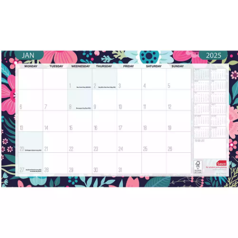 Picture of SASCO 10555 HALF 450 X 277MM DESK PLANNER