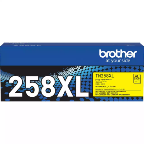 Picture of BROTHER TN258XLY TONER CARTRIDGE HIGH YIELD YELLOW