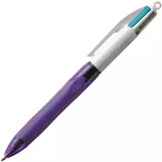 Picture of BIC 4 COLOUR GRIP RETRACTABLE PEN MEDIUM FASHION COLOURS