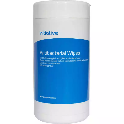 Picture of INITIATIVE ANTIBACTERIAL ISOPROPYL ALCOHOL WIPES TUB 100 SHEETS