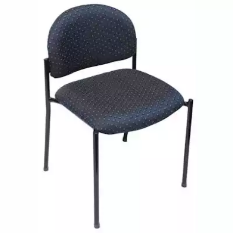 Picture of RAPIDLINE STACKING VISITORS CHAIR 4 LEG BLACK FRAME CHARCOAL