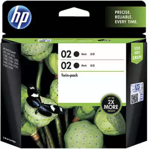 Picture of HP CE015AA 02 INK CARTRIDGE PACK 2 BLACK