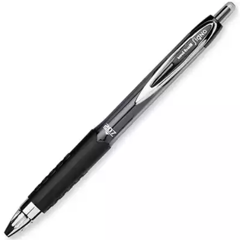 Picture of UNI-BALL UMN207 SIGNO RETRACTABLE GEL INK ROLLERBALL PEN 1.0MM BLACK