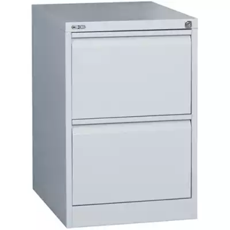 Picture of GO STEEL FILING CABINET 2 DRAWERS 460 X 620 X 705MM SILVER GREY