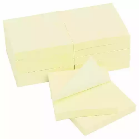 Picture of MARBIG ENVIRO REPOSITIONAL NOTES 100 SHEET 75 X 75MM YELLOW PACK 12