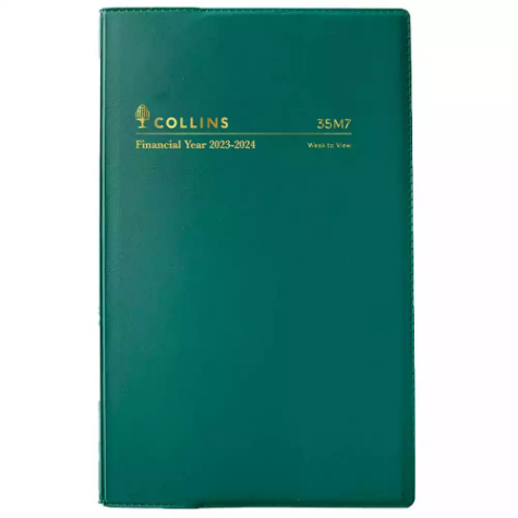 Picture of COLLINS 35M7.V40 FINANCIAL YEAR DIARY WEEK TO VIEW B7R GREEN