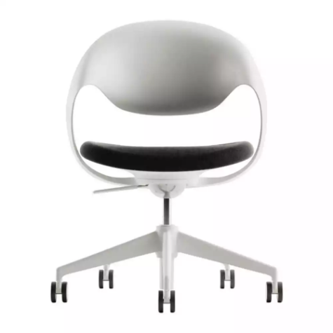 Picture of KONFURB LOOP 5 STAR CHAIR 600 X 630 X 840MM BLACK SEAT WHITE FRAME