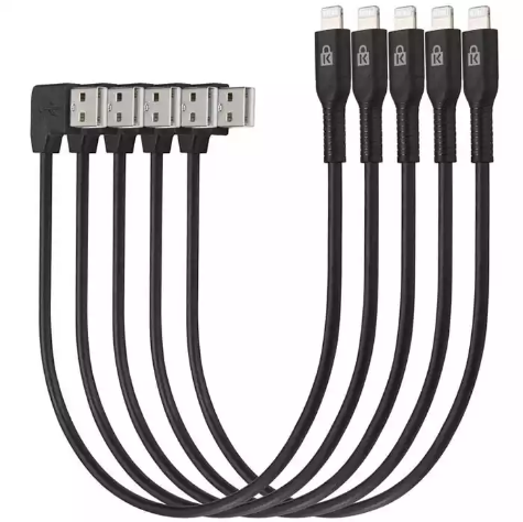 Picture of KENSINGTON CHARGE AND SYNC CABLE USB-A TO LIGHTNING 285MM BLACK PACK 5