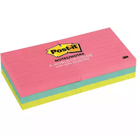 Picture of POST-IT 630-6AN LINED NOTES 76 X 76MM POPTIMISTIC PACK 6