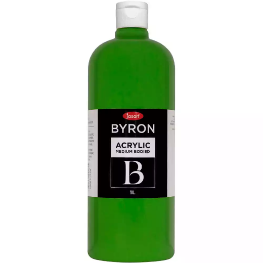 Picture of JASART BYRON ACRYLIC PAINT 1 LITRE GREEN LIGHT