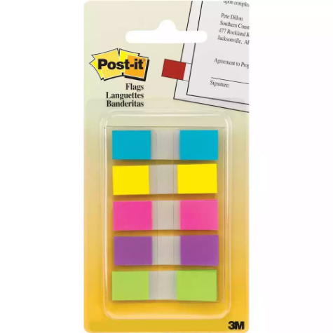 Picture of POST-IT 683-5CB MINI FLAGS BRIGHT ASSORTED PACK 100