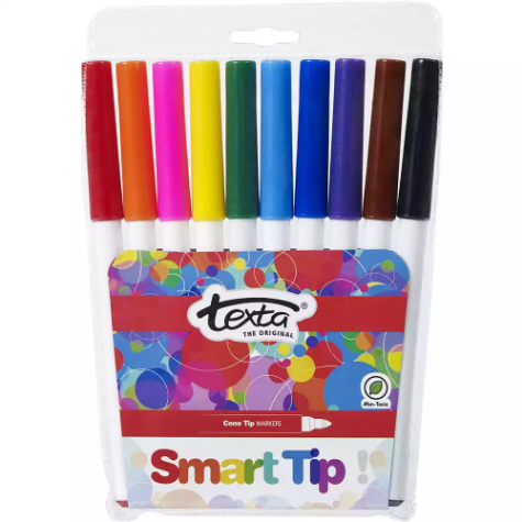 Picture of TEXTA SMARTTIP COLOURING MARKERS ASSORTED WALLET 10