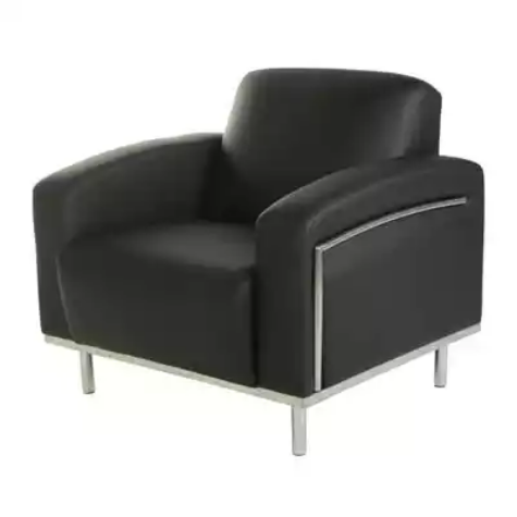 Picture of SIENNA LOUNGE ONE SEATER CHROME FRAME PU BLACK