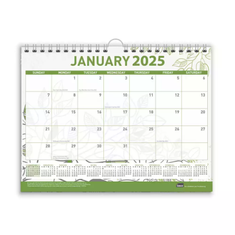 Picture of SASCO 10710 ECO SMALL 280 X 215MM WALL CALENDAR