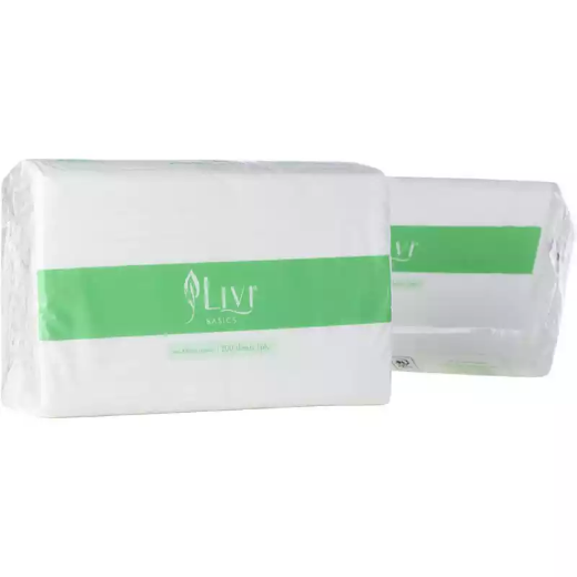 Picture of LIVI BASICS MULTIFOLD HAND TOWEL 1-PLY 200 SHEET 230 X 225MM CARTON 20