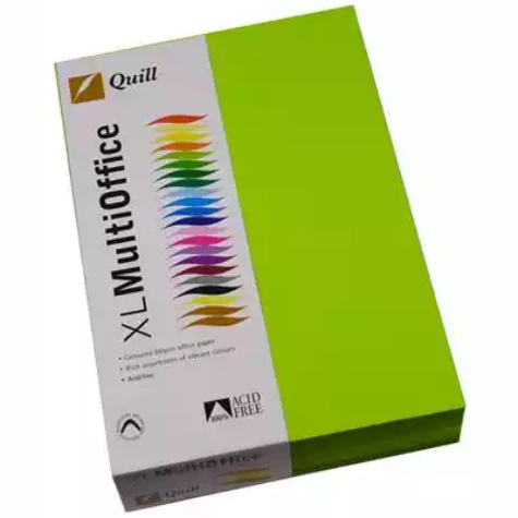 Picture of QUILL XL MULTIOFFICE COLOURED A4 COPY PAPER 80GSM FLUORO GREEN PACK 500 SHEETS