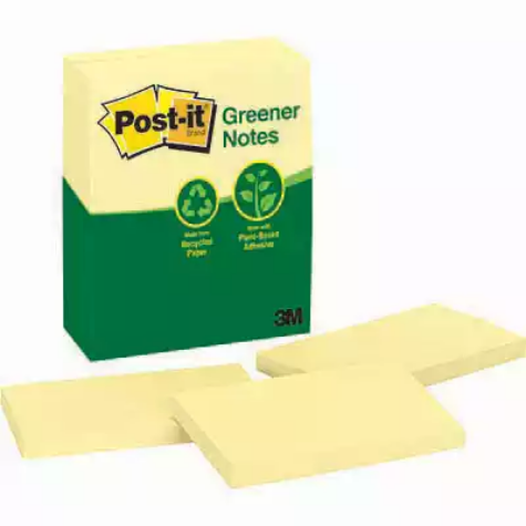 Picture of POST-IT 655-RP 100% RECYCLED NOTES 76 X 127MM YELLOW PACK 12